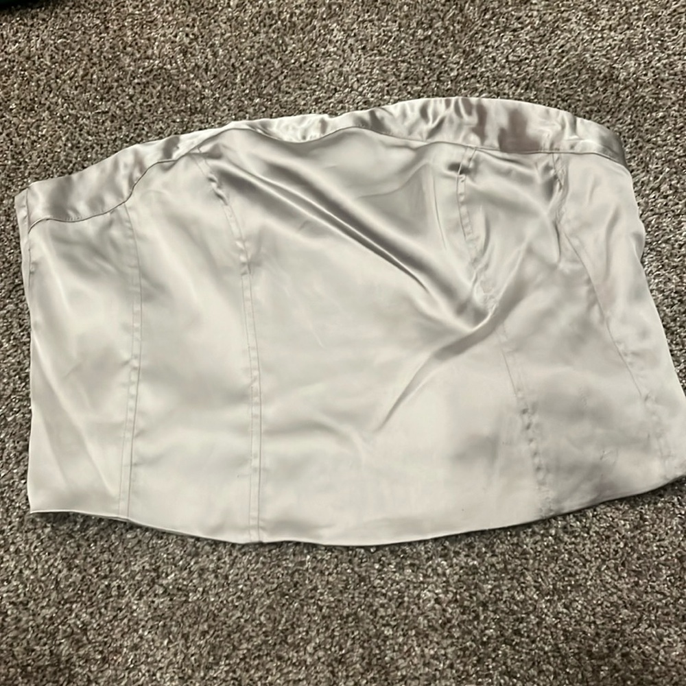 Wild Fable Satin Bustier, Chrome. , size XXL